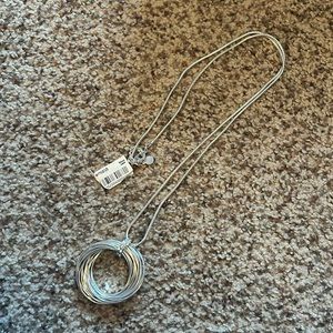 Sterling silver necklace- long in length